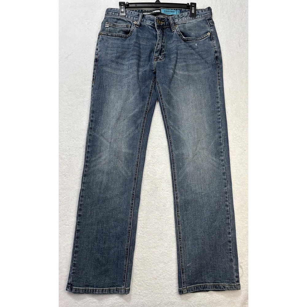 Hooey X Rock & Roll Mens Size 31X32 Revolver Straight Leg Blue Denim Jeans (J1)